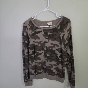 Universal Thread Olive and Brown Camo Pullover